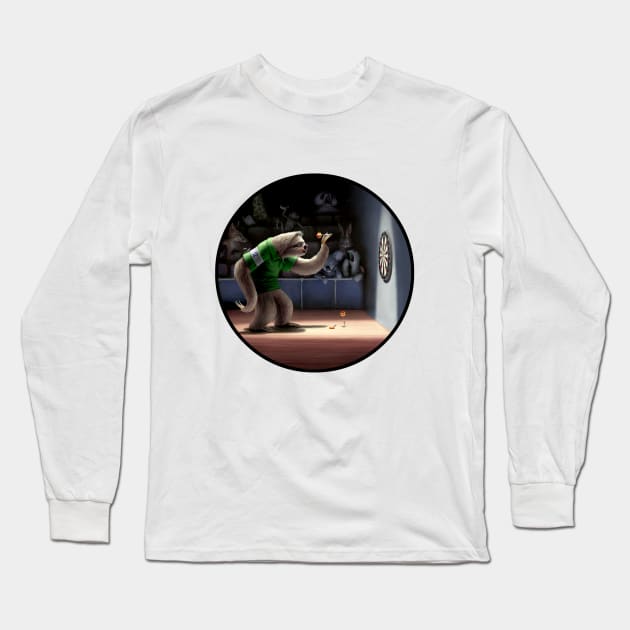 Sloth Darts Long Sleeve T-Shirt by BenHartnett